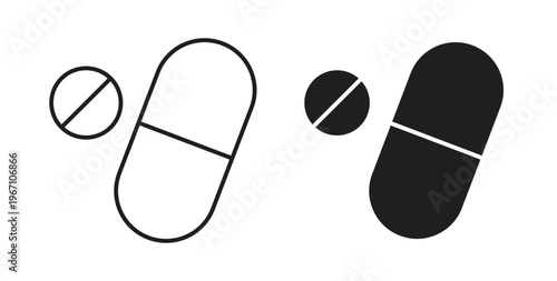 Medicine icon vector pictogram pack. icon vector template