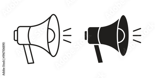 Megaphone icon vector pictogram pack. icon vector template