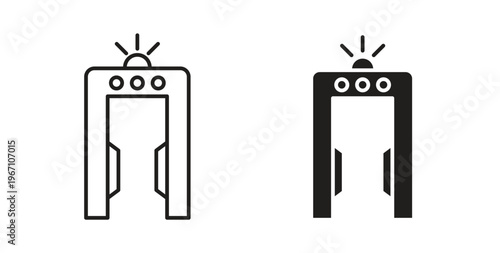 Metal detector icon vector pictogram pack. icon vector template