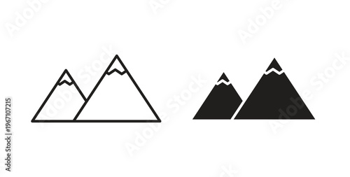 Mountains icon vector pictogram pack. icon vector template