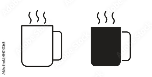 Mug icon vector pictogram pack. icon vector template