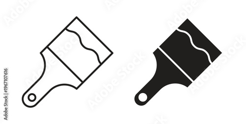 Paint brush icon vector pictogram pack. icon vector template