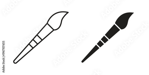 Paint brush icon vector pictogram pack. icon vector template