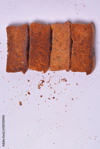 Brown Sugar Cookies or Biscuits on White Background - Close Up