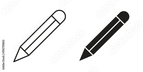 Pencil icon vector pictogram pack. icon vector template