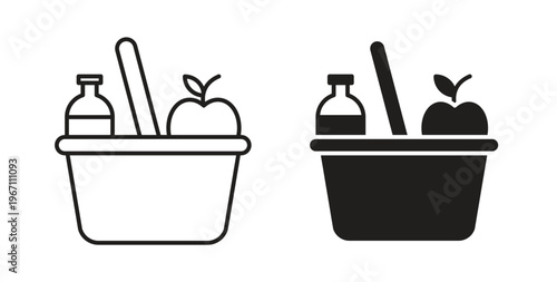 Picnic icon vector pictogram pack. icon vector template