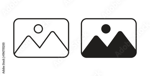 Picture icon vector pictogram pack. icon vector template