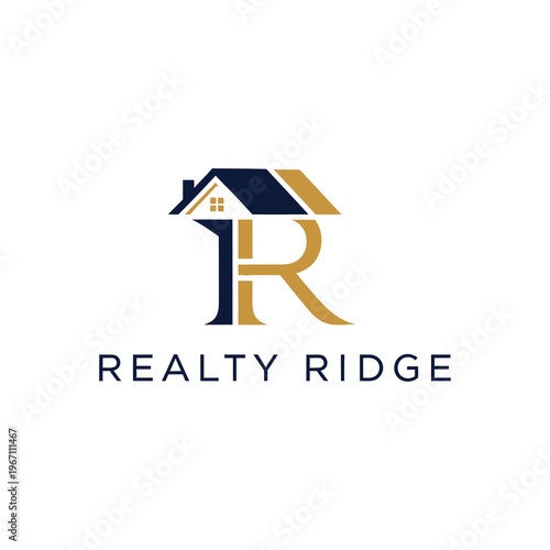 Realty Ridge Logo with Stylized R and House Roof.