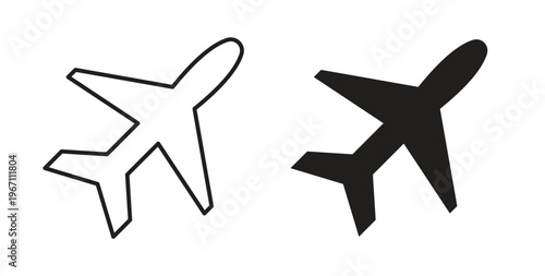 Plane icon vector pictogram pack. icon vector template