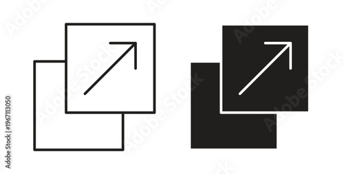 Resize icon vector pictogram pack. icon vector template