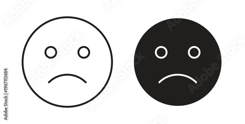 Sad icon vector pictogram pack. icon vector template