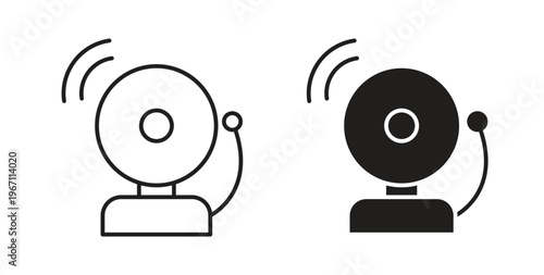 School bell icon vector pictogram pack. icon vector template