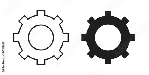 Settings icon vector pictogram pack. icon vector template