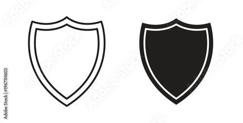 Shield icon vector pictogram pack. icon vector template