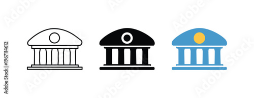 Classical Building Icon Vector Set