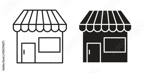 Shop icon vector pictogram pack. icon vector template