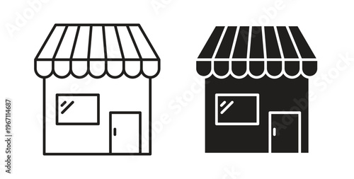Shop icon vector pictogram pack. icon vector template