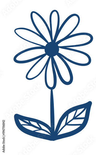 blue flower icon