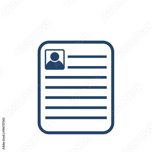folder icon with paper, curriculum vitae