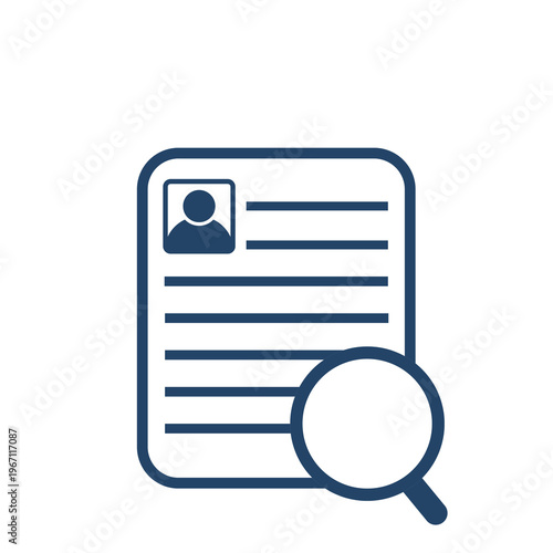 folder icon vector illustration, document profile, curriculum vitae