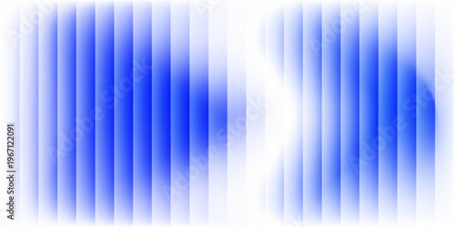 Abstract vertical blue light bar pattern background with glowing cyan center, creating a vibrant digital sound wave or equalizer effect, isolated on