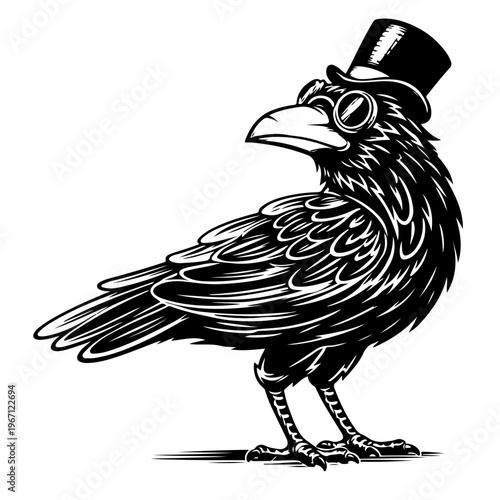 Mister Crow Mascot vector white background