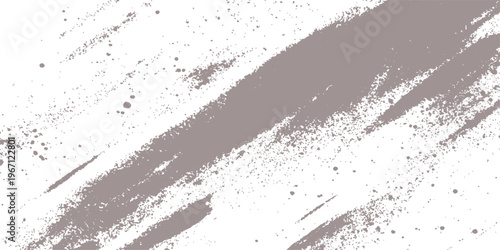 Abstract grunge background featuring black ink splat textures on an old grey wall with a vintage paper effect and rough dusty pattern for a dark artistic design