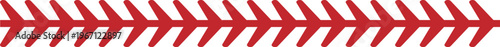 Baseball stitches creative red element