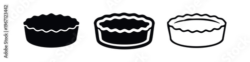 Cupcake or Muffin Top View Icon Set