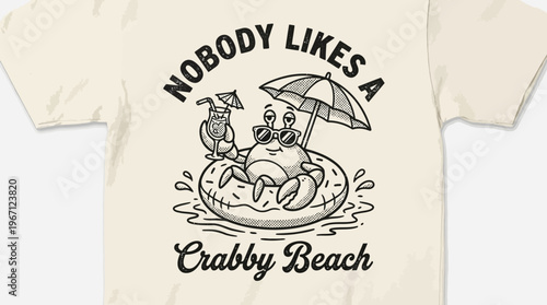 T shirt with beach design.