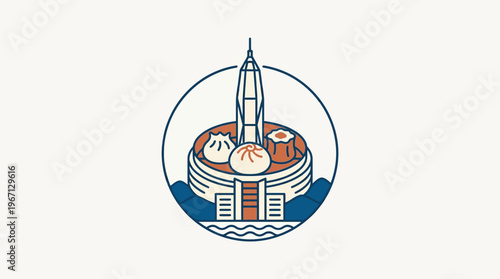 Hong Kong Cuisine And Architecture Icon