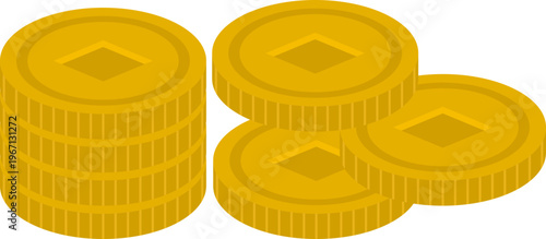 Chinese Coin Illustration