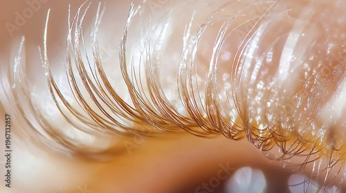 Lash curl pattern macro closeup natural bend formation fiber texture professional detail curved geometry individual characteristics soft lighting