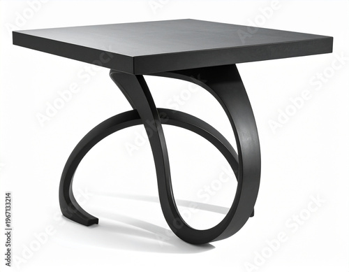 modern black coffee table isolated on white background