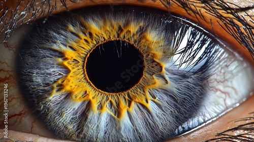 Pupil response time clinical macro human eye pupil constriction iris patterns eyelashes corneal surface detail medical lighting ophthalmology vision health science