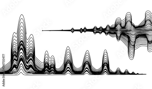 A collection of black line art illustrations depicting human head profiles with intricate maze and circuit board designs inside the brains representing creativity and intelligence