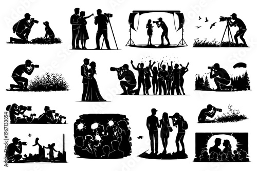 Silhouette photography: people, portraits, and nature scenes in black and white.