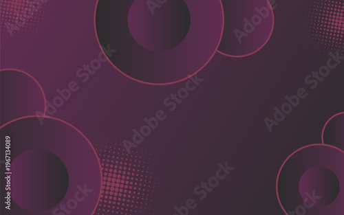 Abstract Purple Circles Gradient Background.