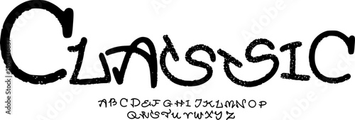 CLASSIC Rough Handwritten Display Font Alphabet – Vintage Grunge Font Type with Sketch Texture, Authentic Typography Meaning for Retro Branding,Editorial Projects, and Creative Graphic Design Use