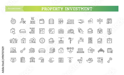 Property investment icons