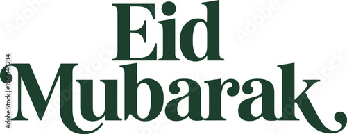 Stylish Calligraphy Eid Mubarak Greeting Text for Festive Occasions