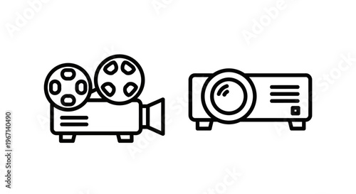 Film projector and projector icons