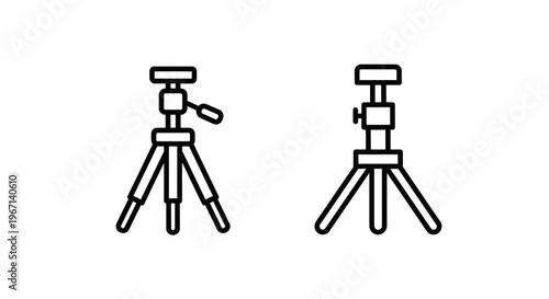 Adjustable tripod icons with support system