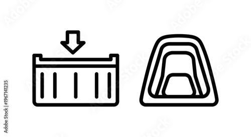 Payload and payload bay outline icons