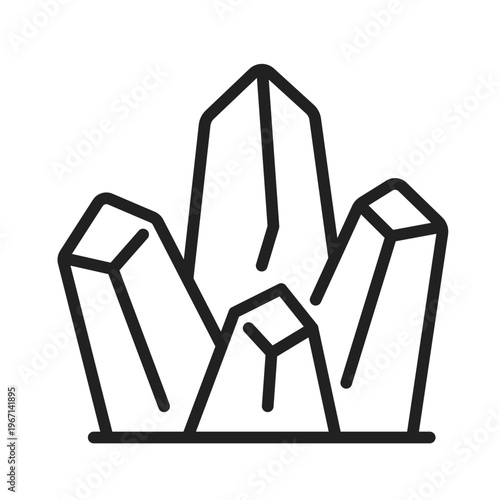 Mineral stone line icon