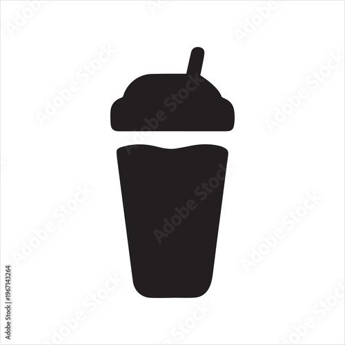  A simple black silhouette of a corn dog against a white backdrop