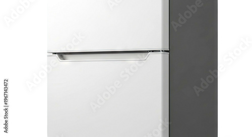 Modern White Refrigerator Door with Integrated Handle