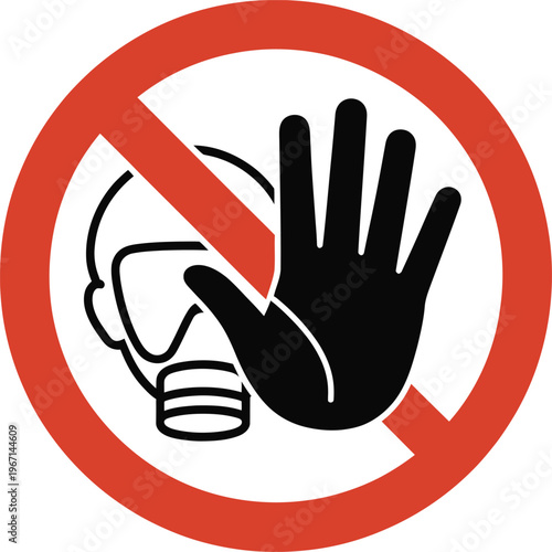 Entry prohibited sign featuring clear restriction symbol in bold design suitable for safety signage security warnings and controlled access areas