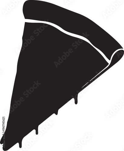 Black silhouette of a sail white background curved