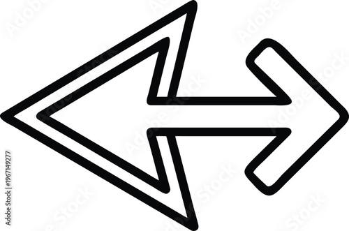 A black and white image of two arrows pointing in opposite directions